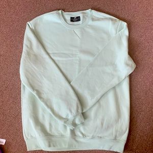 Pale green H&M mens large fleece sweatshirt